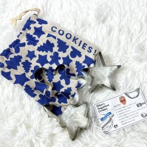 Ellen Degeneres Blue 3 Piece Holiday Cookie Cutter Set